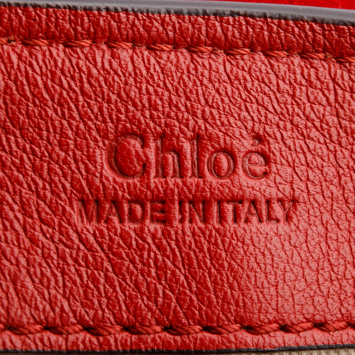 Chloe Red Calfskin Small Faye Day Shoulder Bag w/ Authenticity Card & Strap