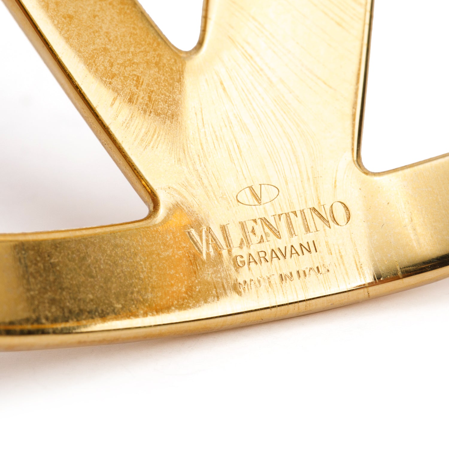 Valentino Gold Plated Vlogo Signature Cuff Bracelet