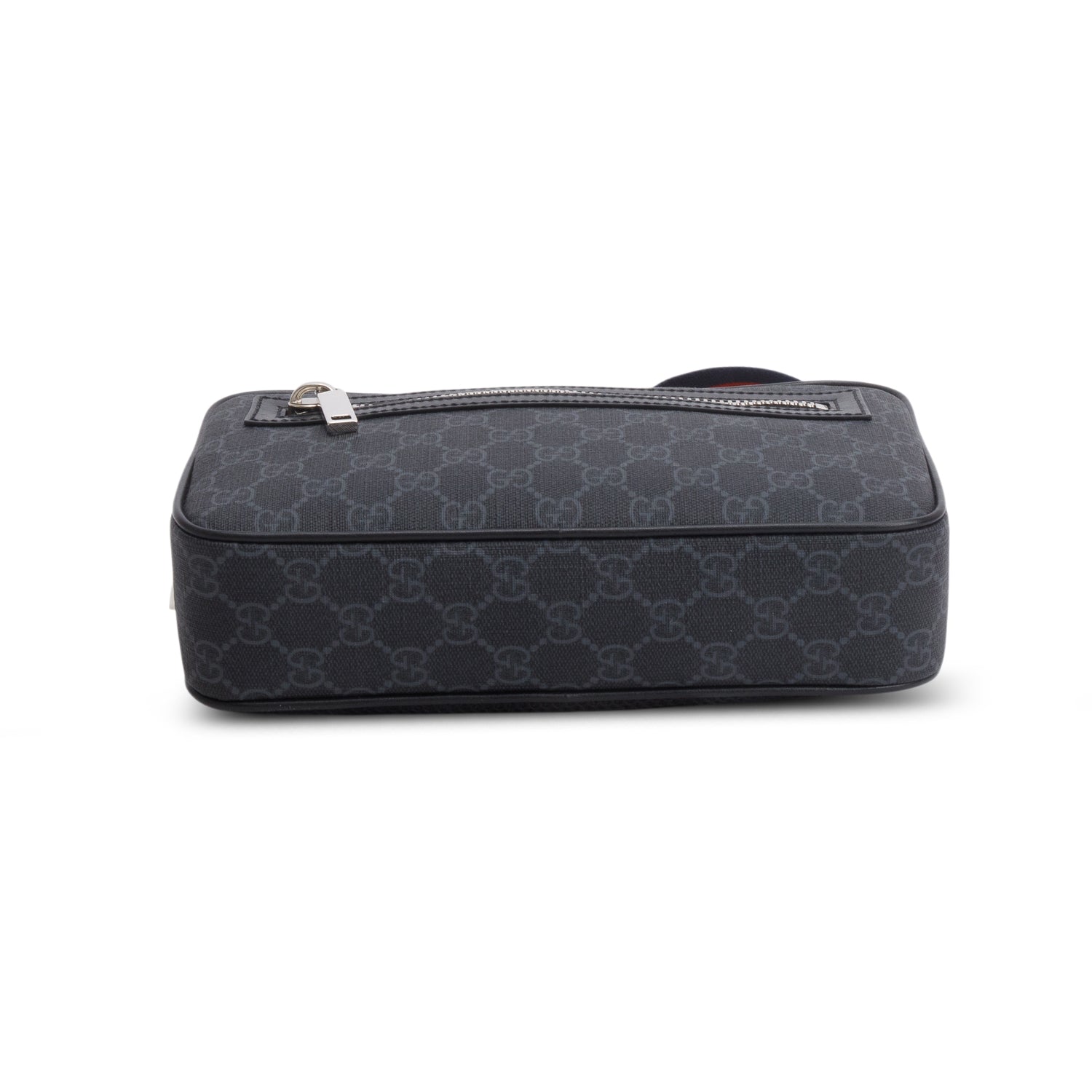 Gucci Black Soft GG Supreme Monogram Web Belt Bag