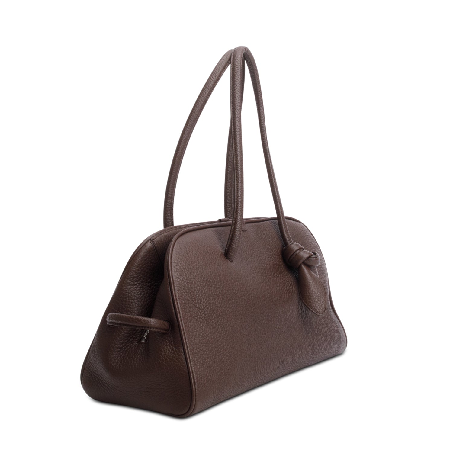 Jacquemus Brown Grained Calfskin Le Turismo Bowler Bag