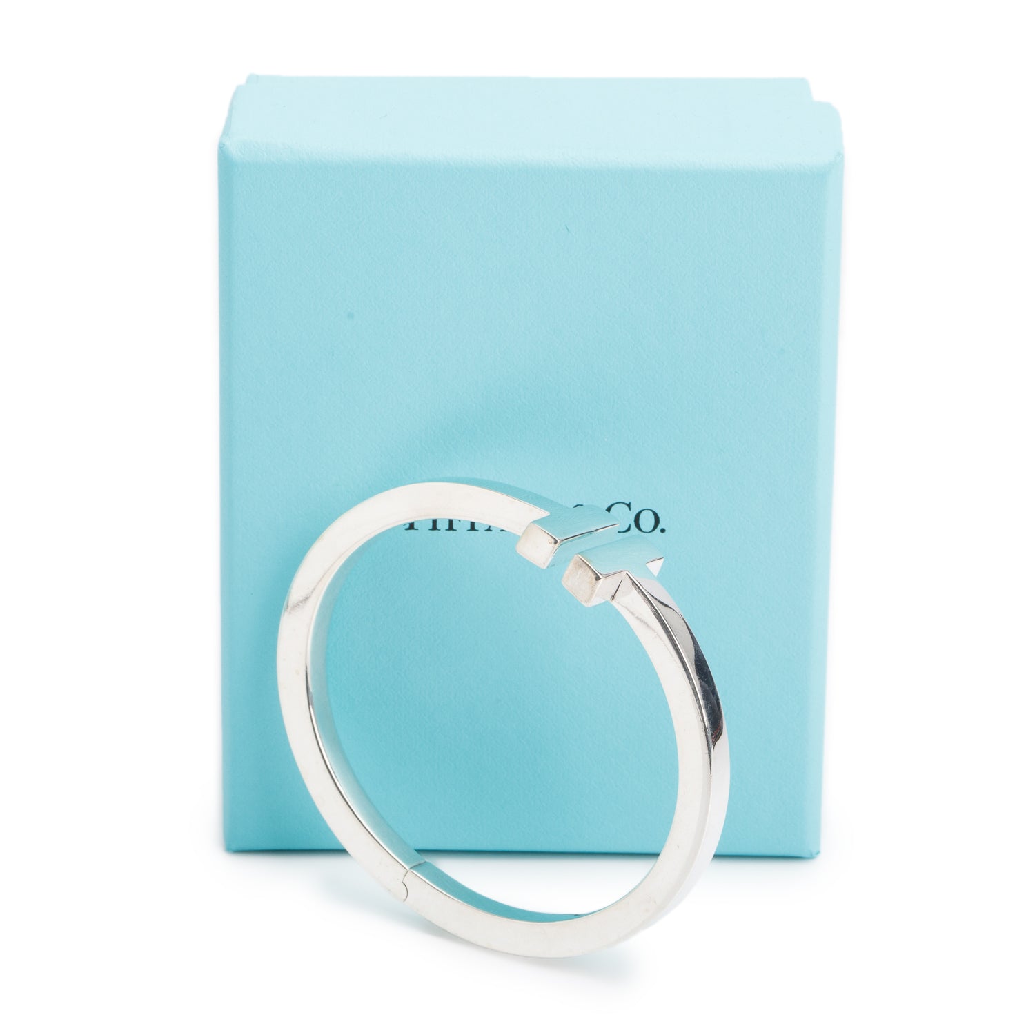 Tiffany & Co. Sterling Silver T Square Bracelet w/ Box