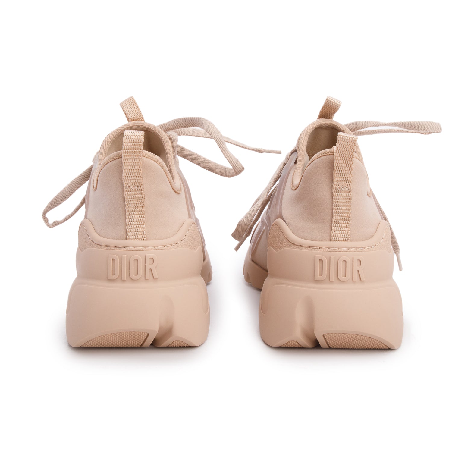 Christian Dior Pink Neoprene Rubber D-Connect Sneakers, Women's Size 34.5 w/ Box