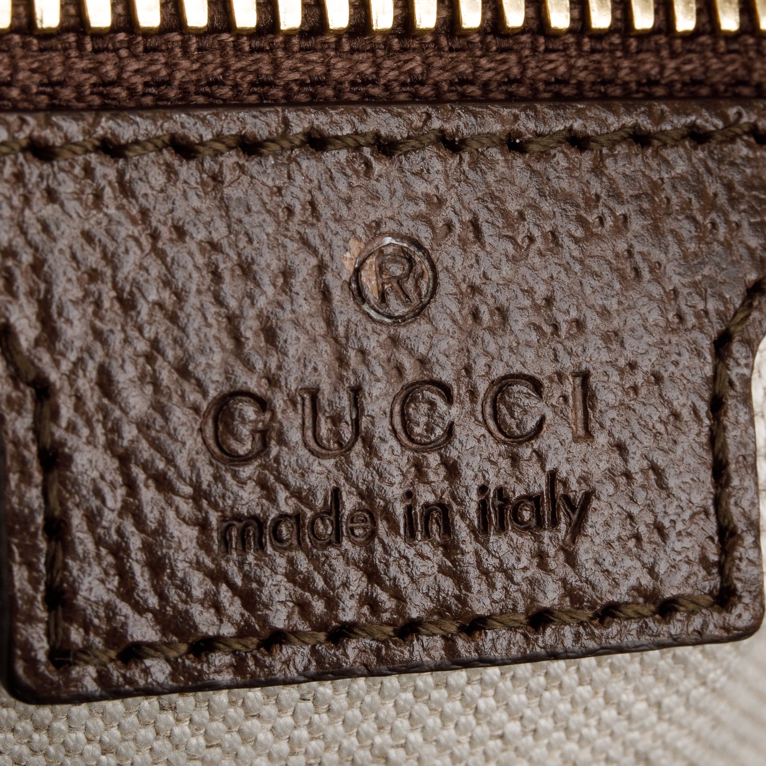 Gucci Brown Monogram Jumbo GG Textured Dollar Calfskin Web Large Duffle Bag w/ Strap