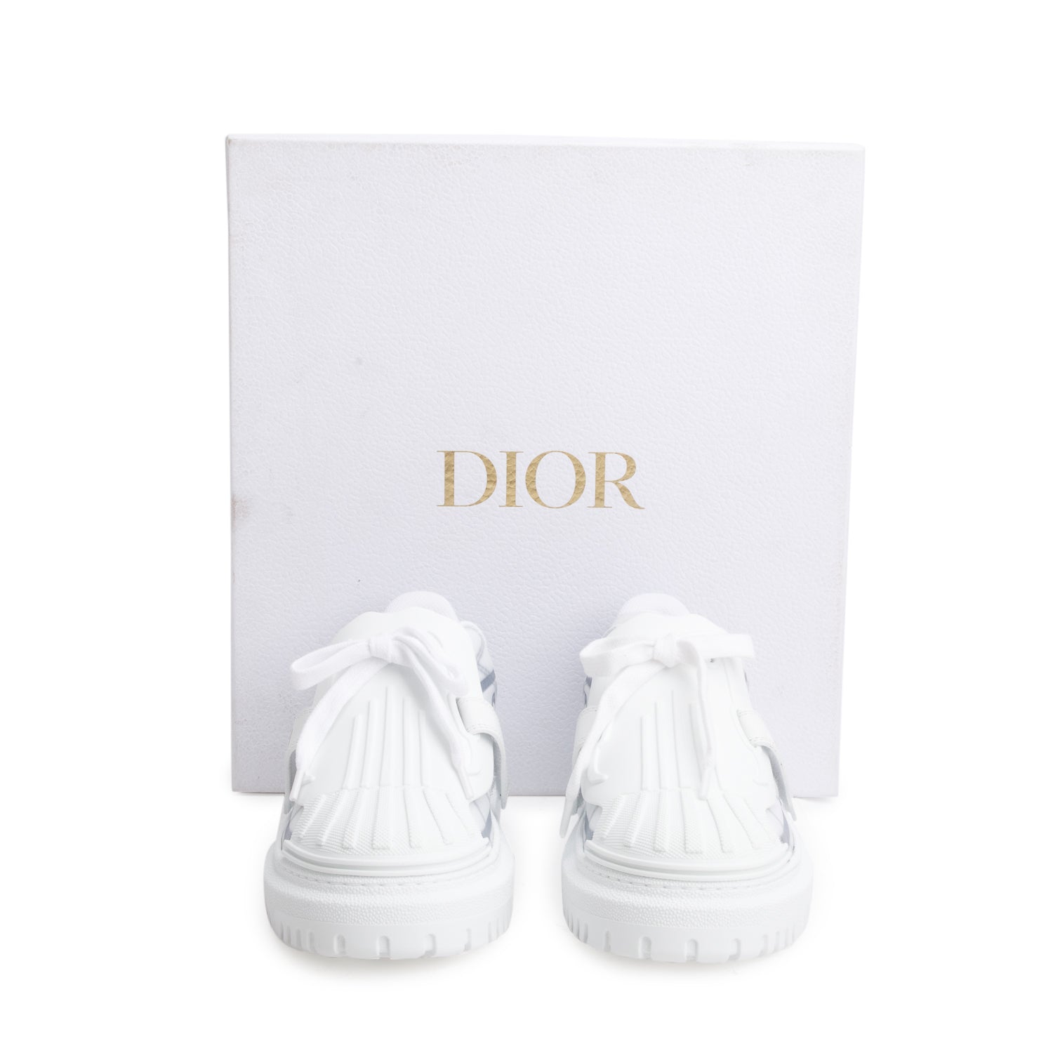 Christian Dior White/Blue Nylon Mesh Dior-ID Platform Sneakers, Women's Size 36 w/ Box