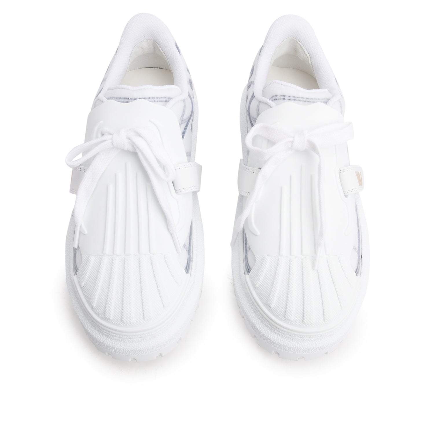 Christian Dior White/Blue Nylon Mesh Dior-ID Platform Sneakers, Women's Size 36 w/ Box