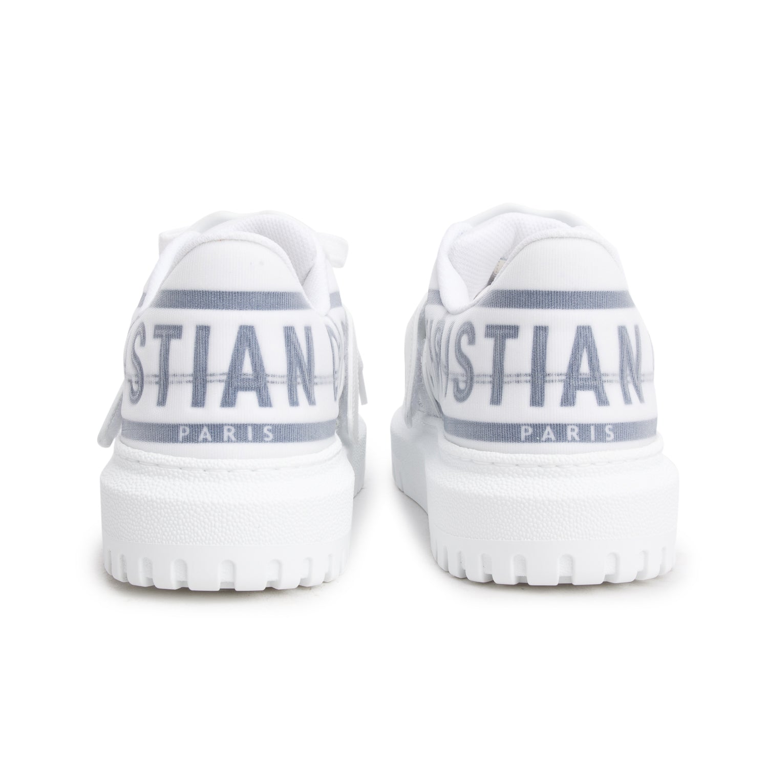 Christian Dior White/Blue Nylon Mesh Dior-ID Platform Sneakers, Women's Size 36 w/ Box