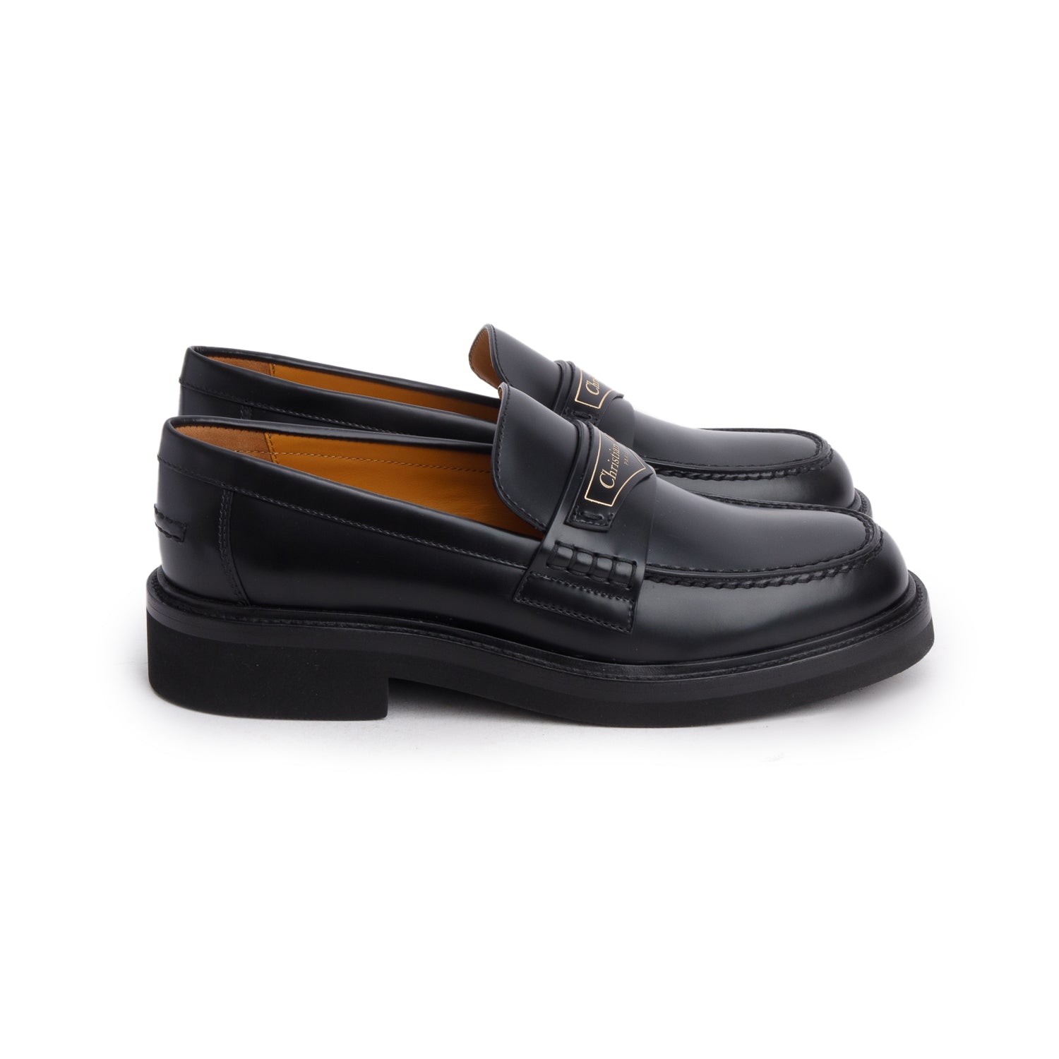 Christian Dior 2022 Black Brushed Calfskin Boy Loafers, Women's Size 37 w/ Box
