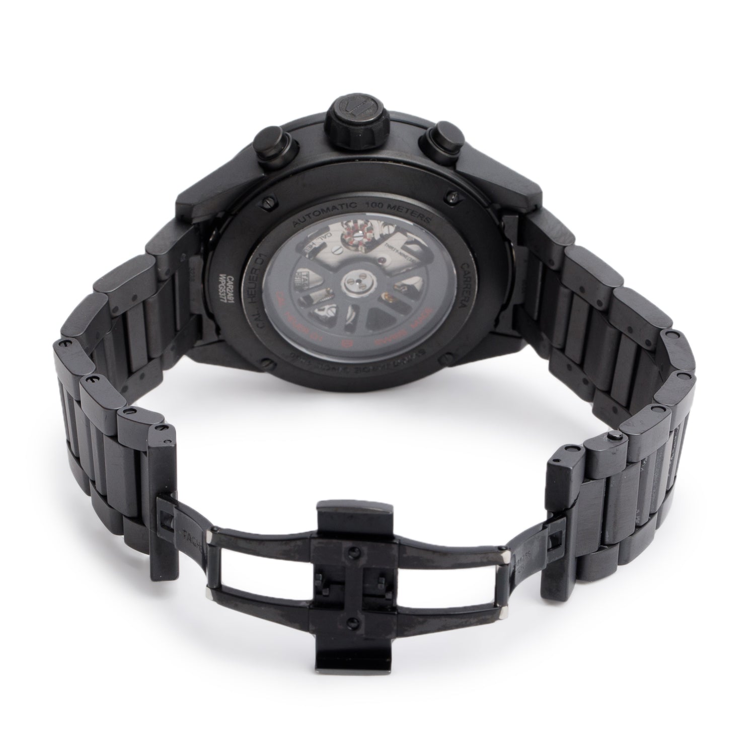 Tag Heuer Black Ceramic Carrera 45 MM Automatic Chronograph Watch CAR2A91 w/ Box & Papers