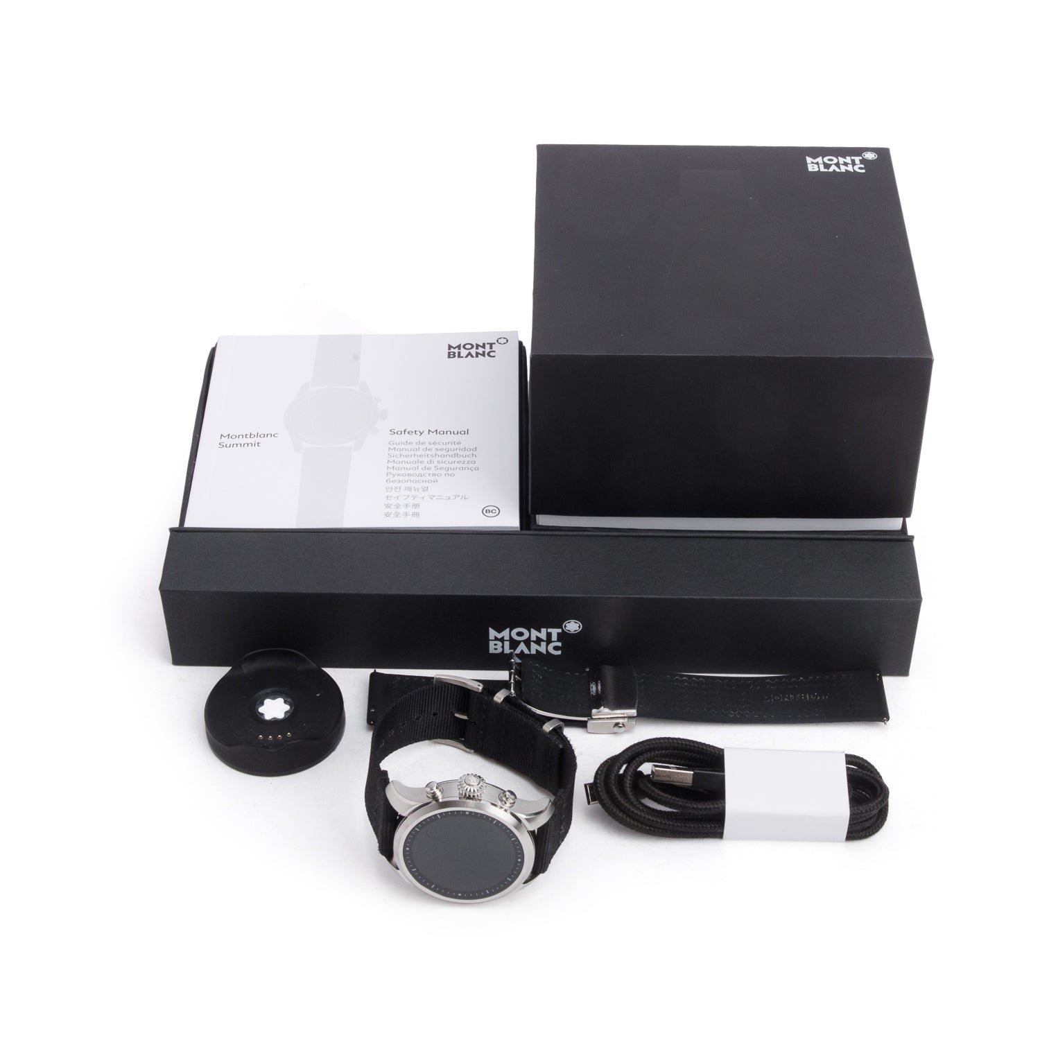 Montblanc Stainless Steel Summit 2 42 MM Smartwatch S2T18 w/ Box, Papers, Charger & Extra Band