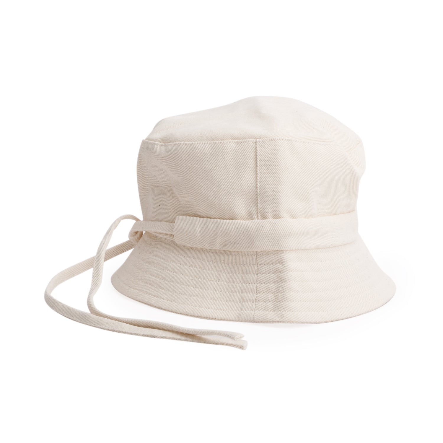 Jacquemus Cream Canvas Gadjo Bucket Hat, Size 60