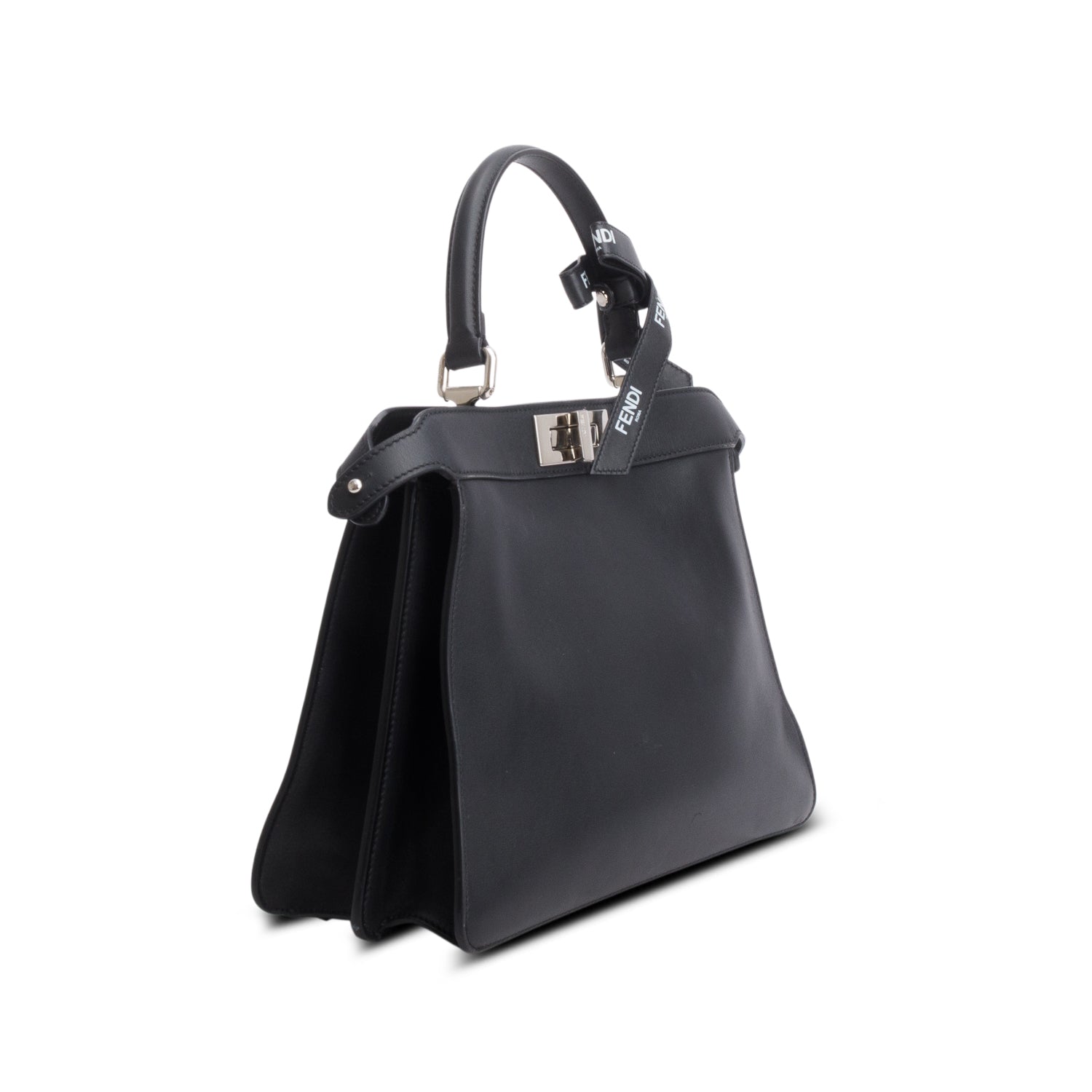 Fendi x Marc Jacobs 2023 Black Vitello Seta Calfskin Medium Peekabook ISeeU w/ Pouch & Strap