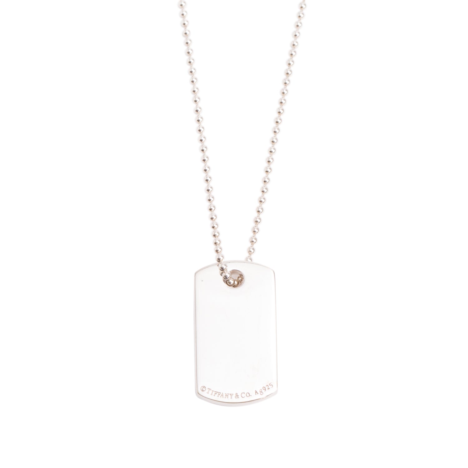 Tiffany & Co. Sterling Silver 1837 Makers I.D. Tag Pendant Necklace