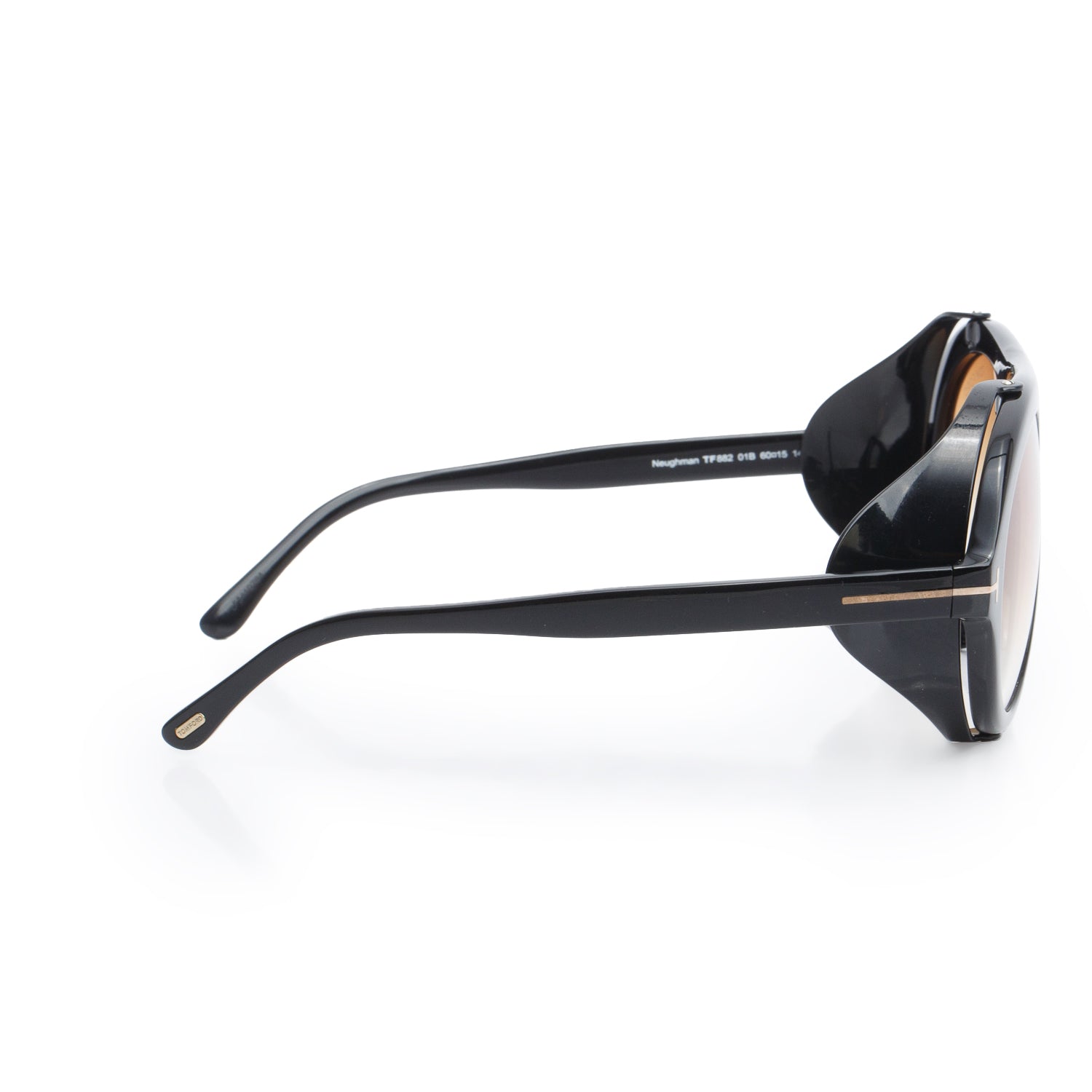 Tom Ford TF 882 Black Neughman Aviator Sunglasses w/ Case
