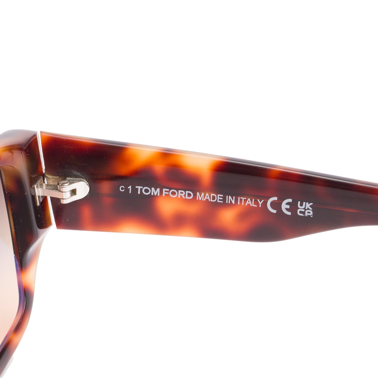 Tom Ford TF 989 Silvano-02 Tortoise Acetate Rectangle Sunglasses w/ Case