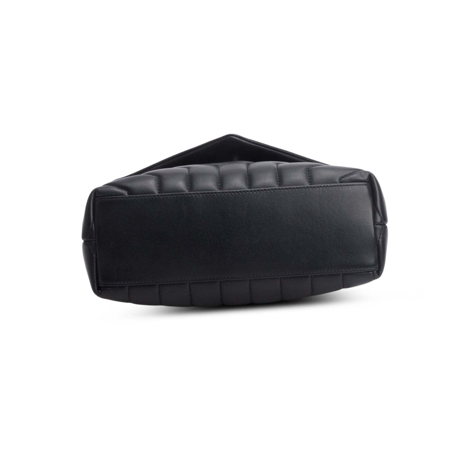 Saint Laurent Black Calfskin Y Quilted Monogram Monochrome Small Loulou Chain Satchel
