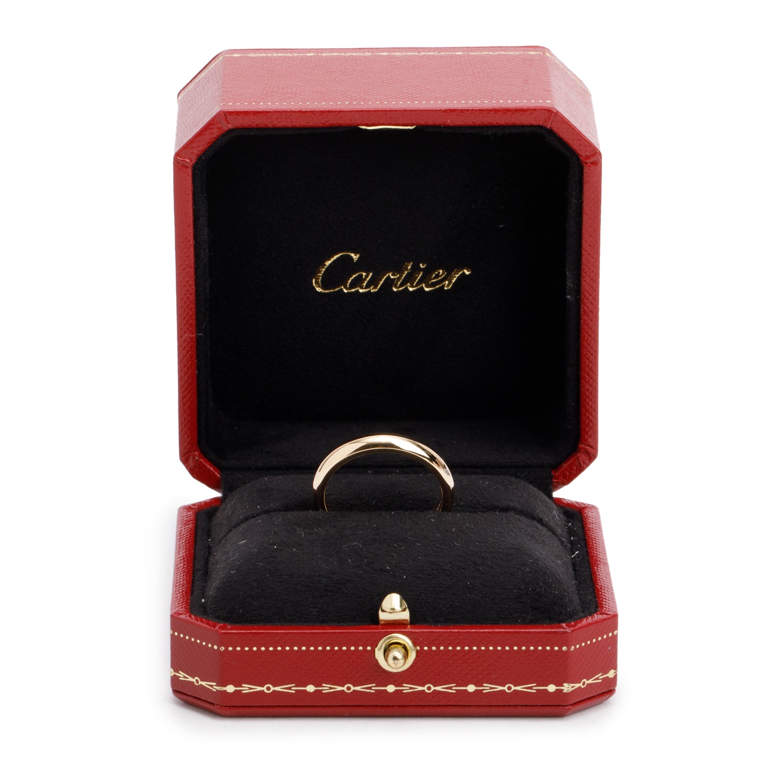 Cartier Vintage 18k Yellow Gold 4 MM 1895 Wedding Band Ring, Size 63 10.25 w/ Box