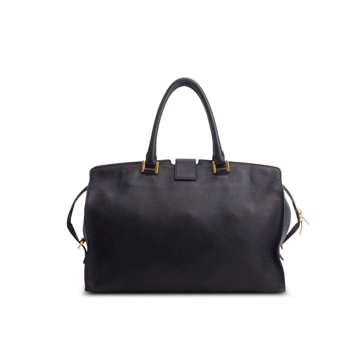 Saint Laurent Black Calfskin Medium Cabas Tote