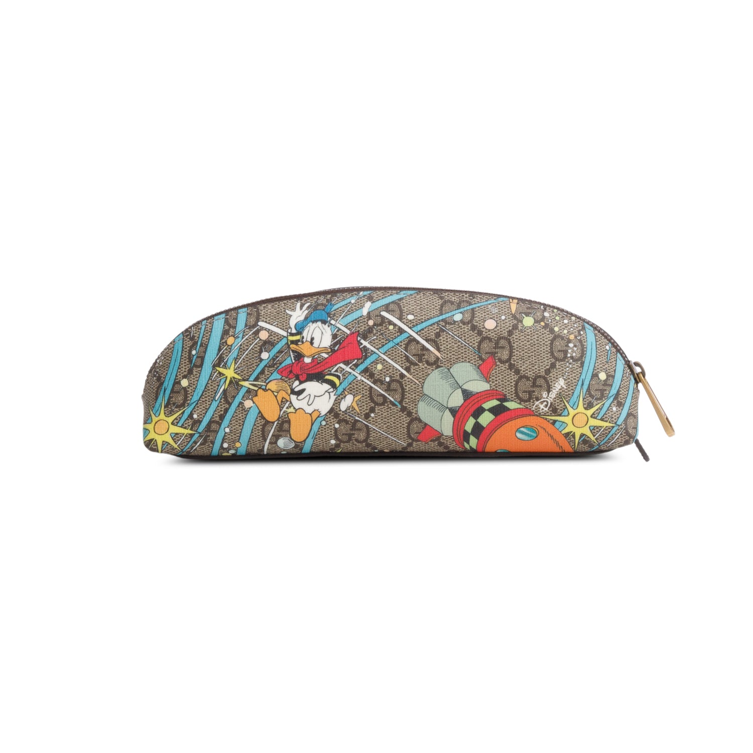 Gucci x Disney GG Supreme Monogram Donald Duck Small Interlocking G Pencil Case