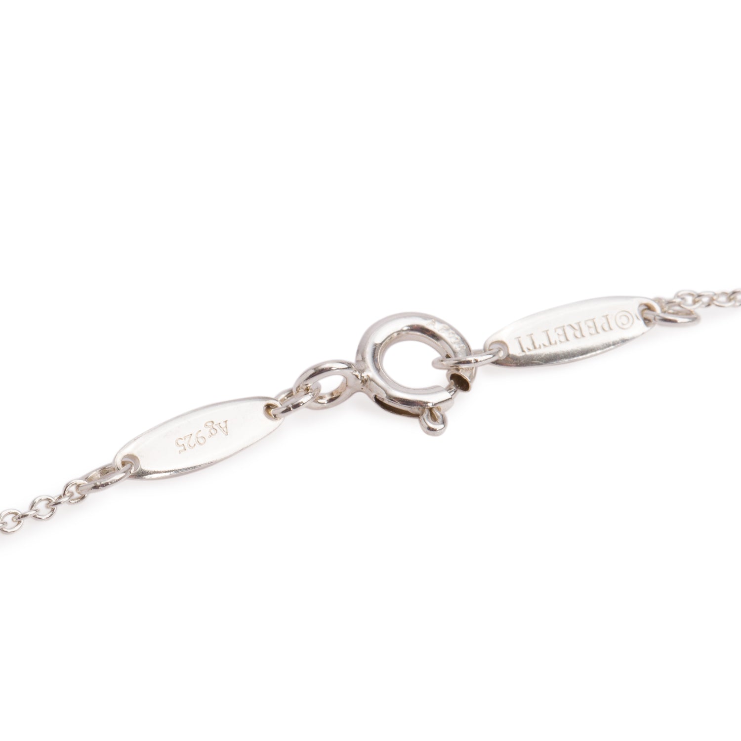 Tiffany & Co. Elsa Peretti Sterling Silver 9 MM Mini Bean Pendant Necklace