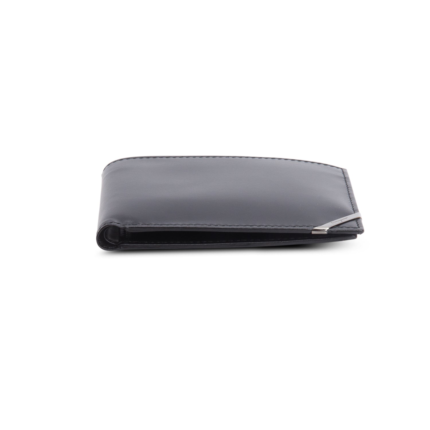 Ferragamo Black Calfskin Classic Wallet w/ Box