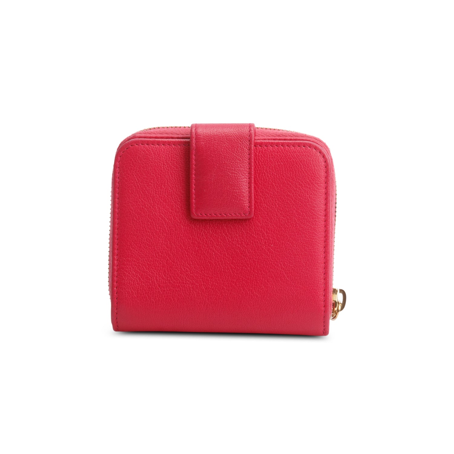 Saint Laurent Pink Calfskin Belle de Jour Zip Around French Wallet w/ Box