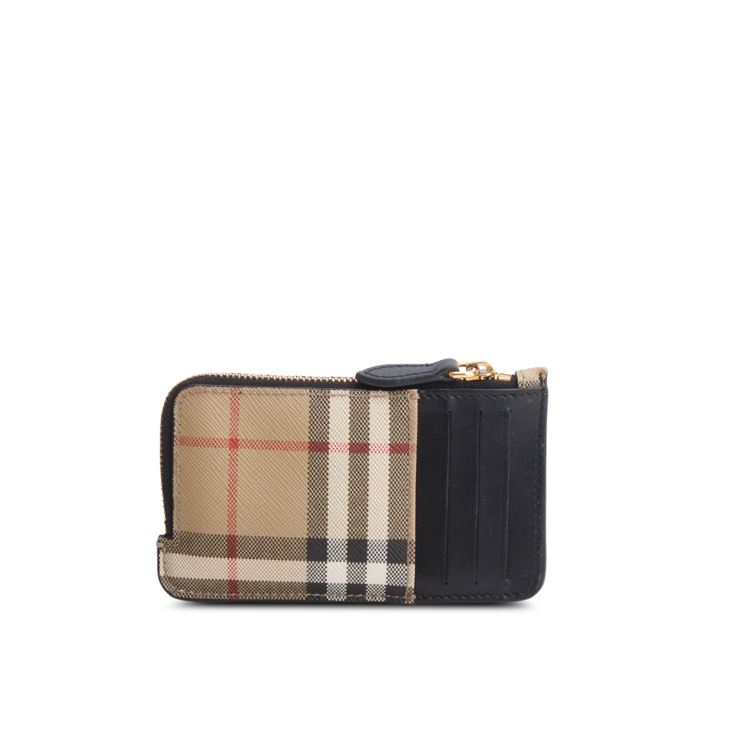 Burberry Check Zip Card Case w/ Box