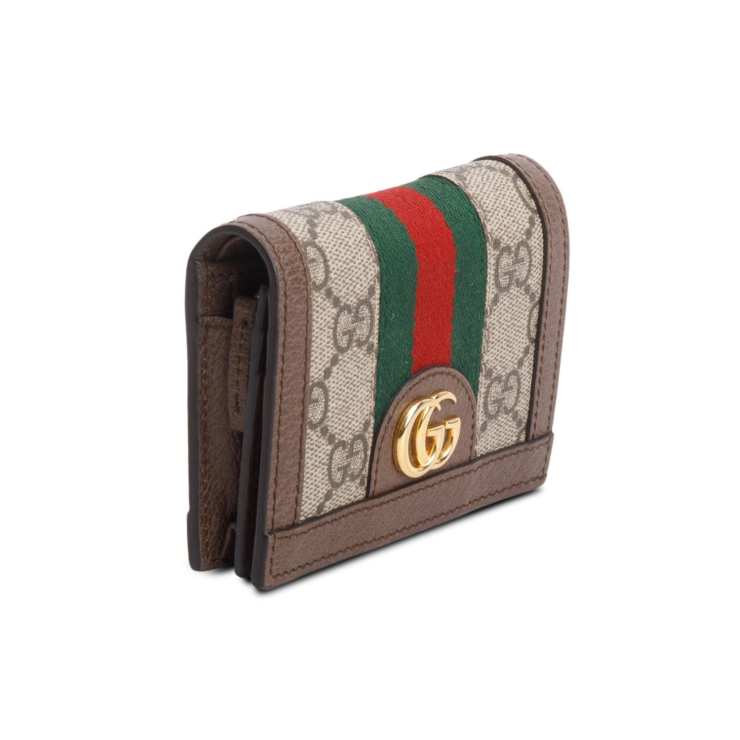 Gucci Brown Ophidia GG Supreme Canvas Card Case Wallet