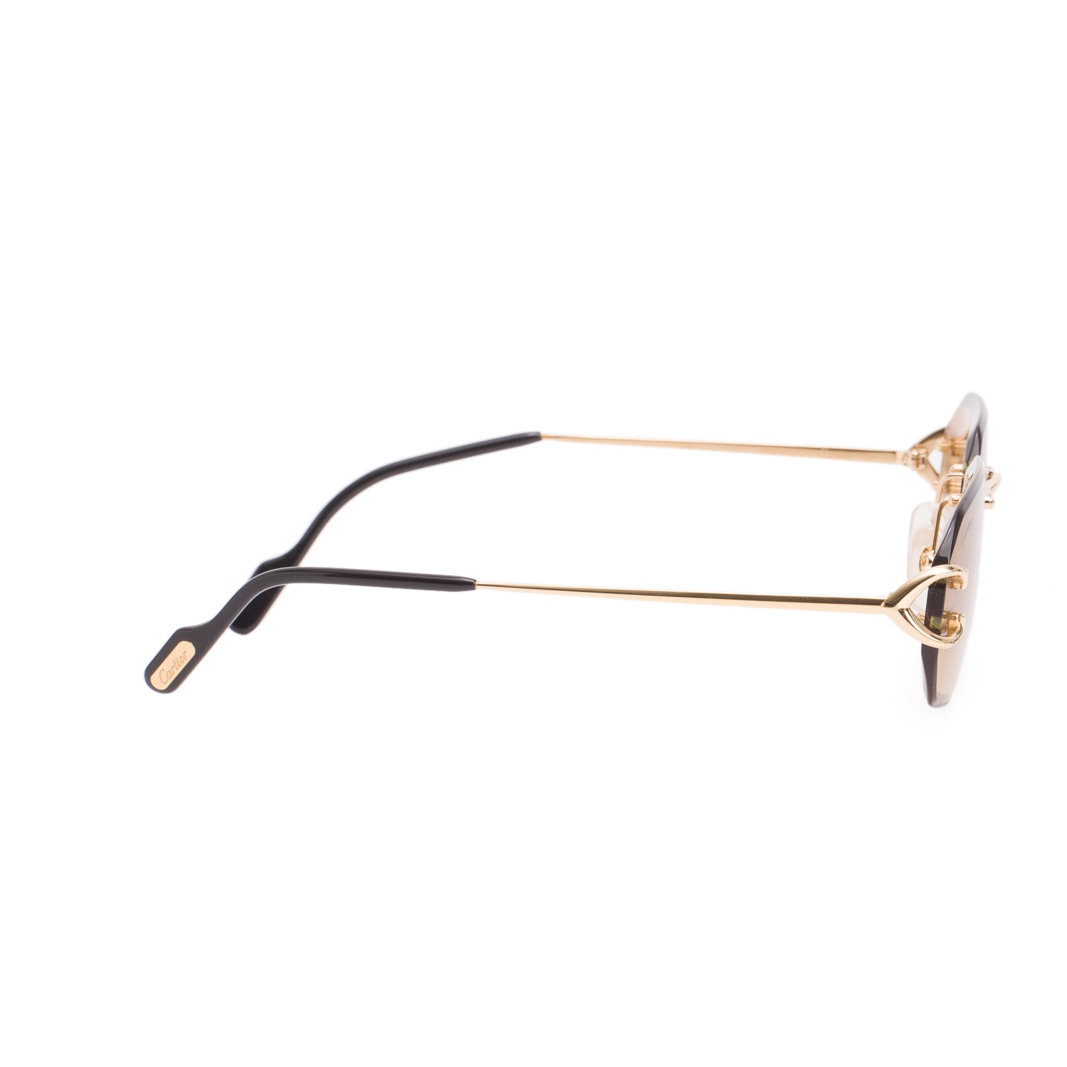 Cartier CT0468S Brown Rimless Classic C De Cartier Sunglasses w/ Box & Case