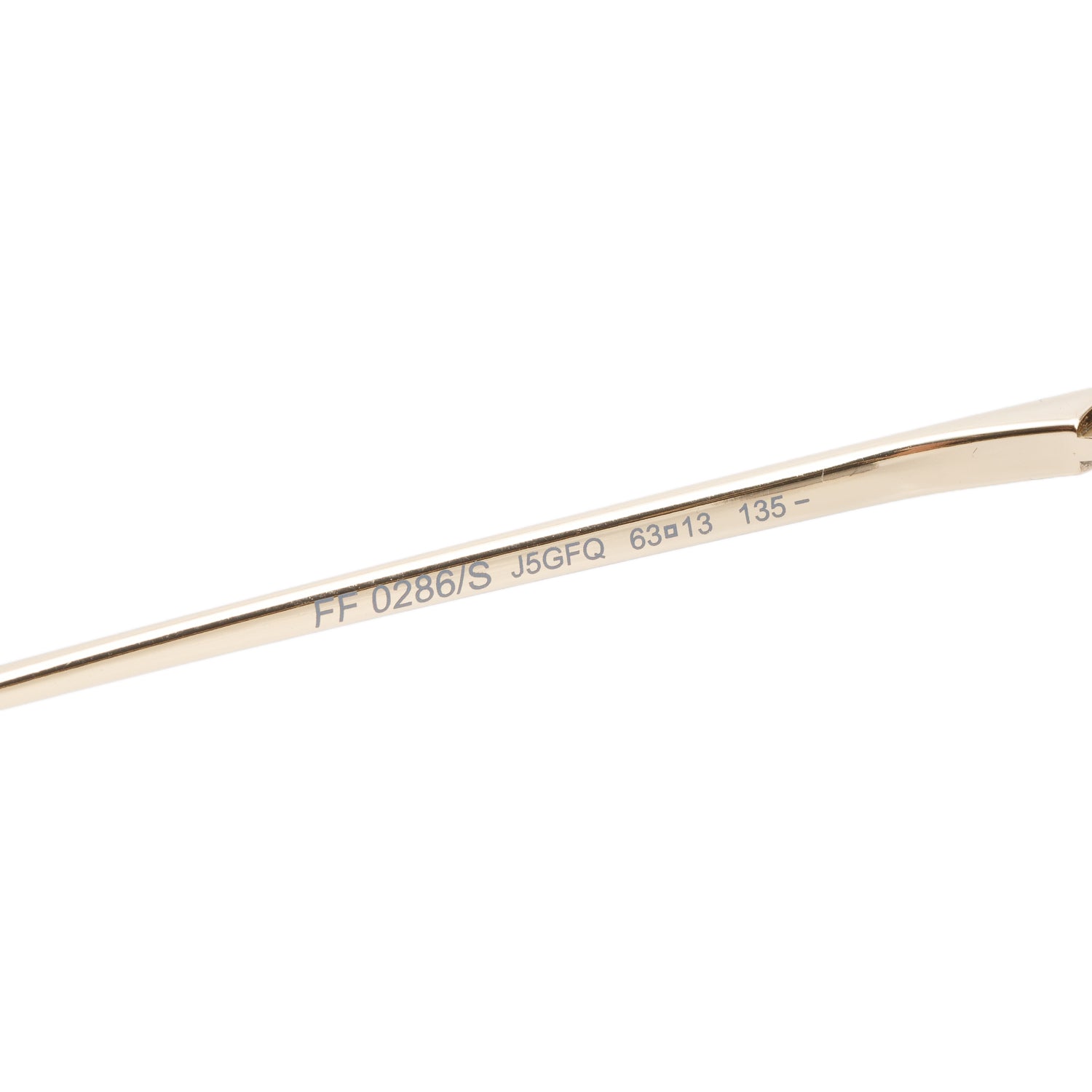 Fendi FF0286/S Gold Tone Metal Aviator Sunglasses w/ Case & Authenticity Card
