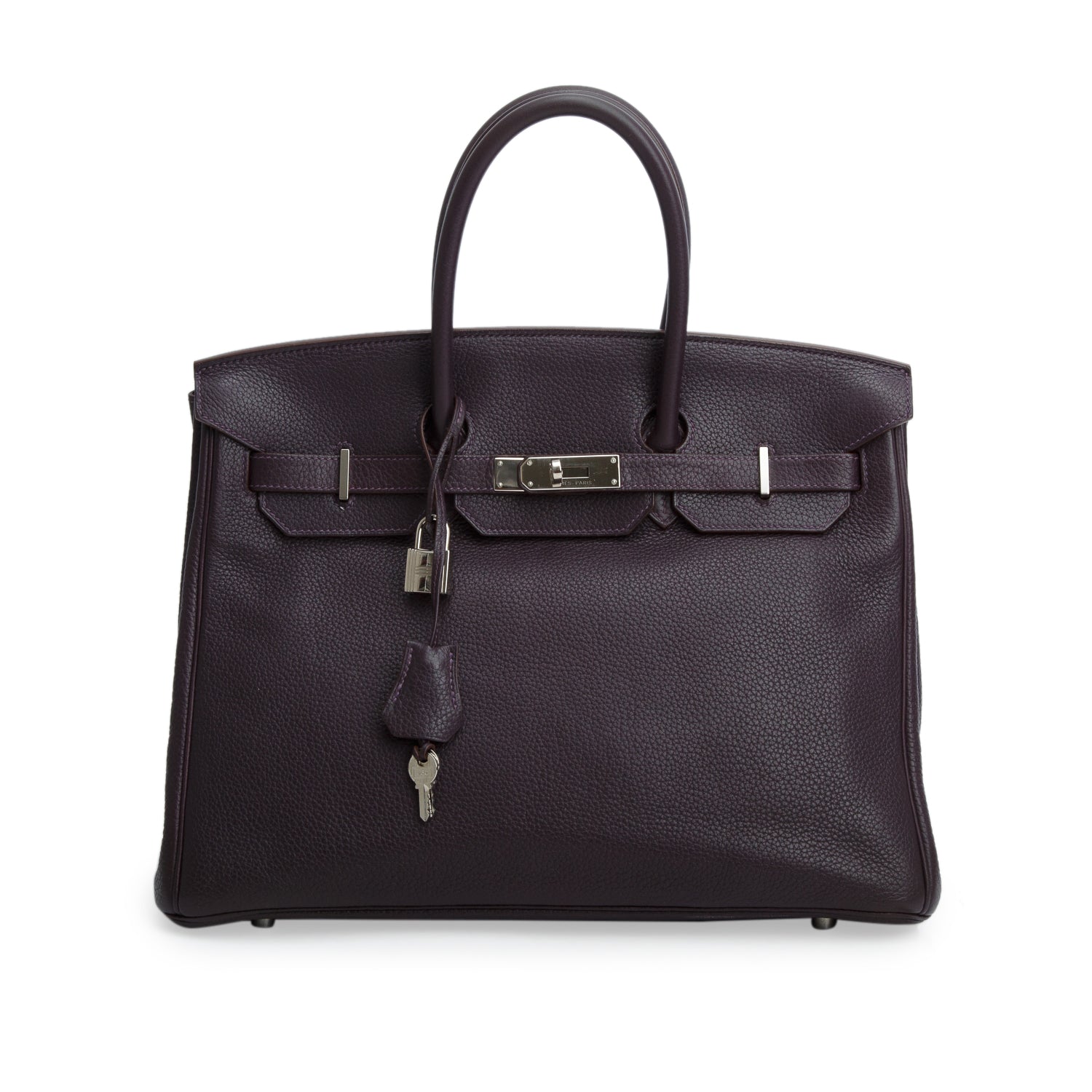 Hermes Prunoir Taurillon Clemence Birkin 35 w/ Box
