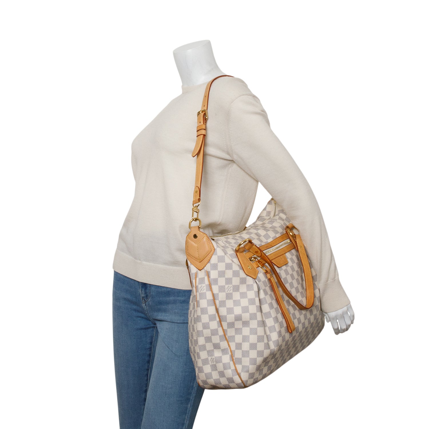 Louis Vuitton Damier Azur Evora MM w/ Strap