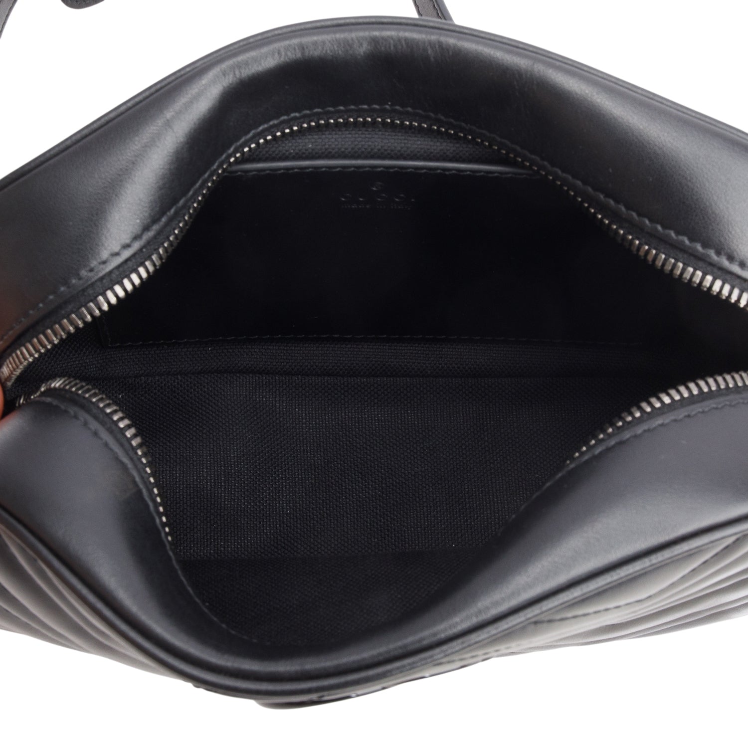 Gucci Black GG Marmont Matelasse Monochrome Small Camera Bag