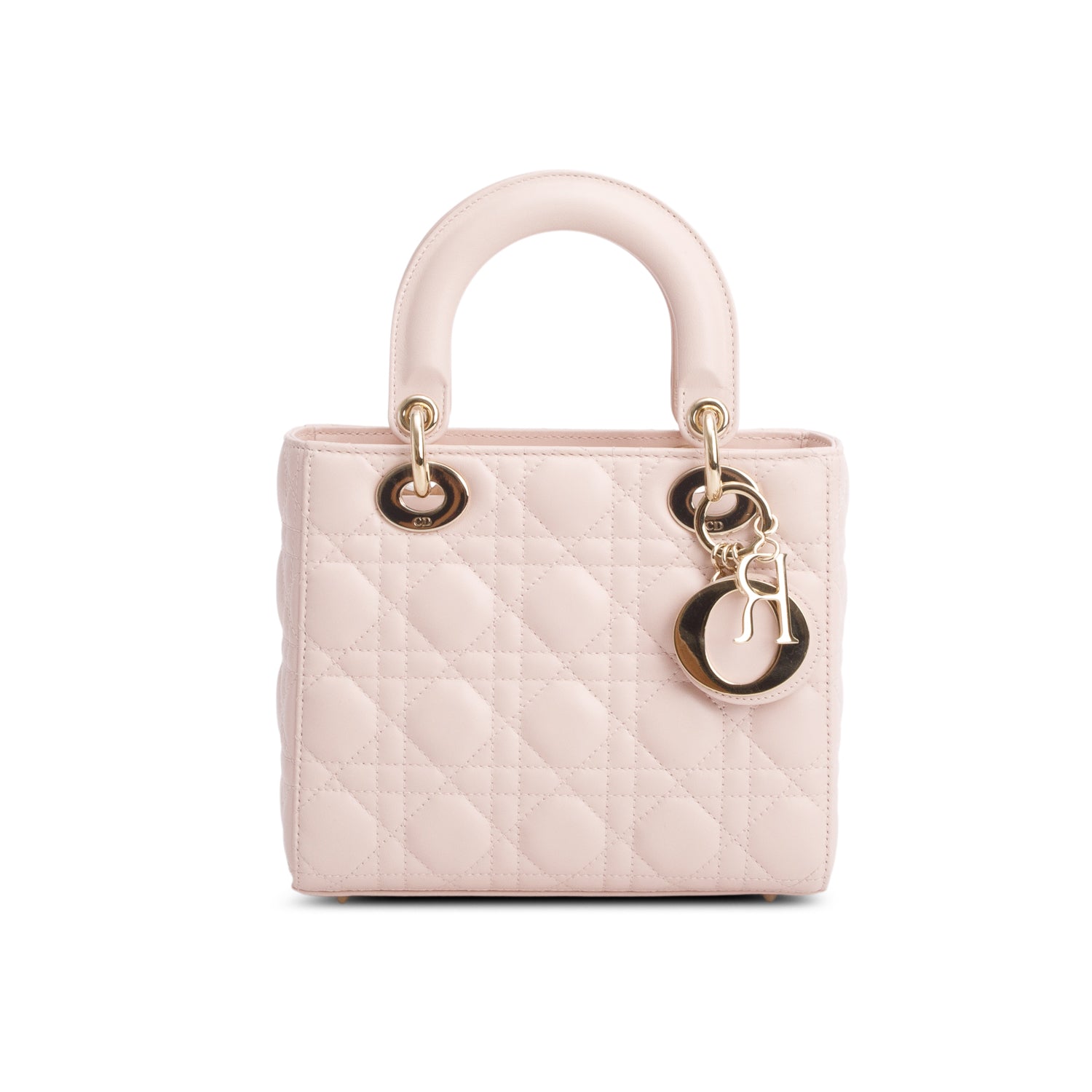 Christian Dior 2025 Pink Lambskin Cannage Small My ABC Lady Dior w/ Box, Authenticity Card & Strap