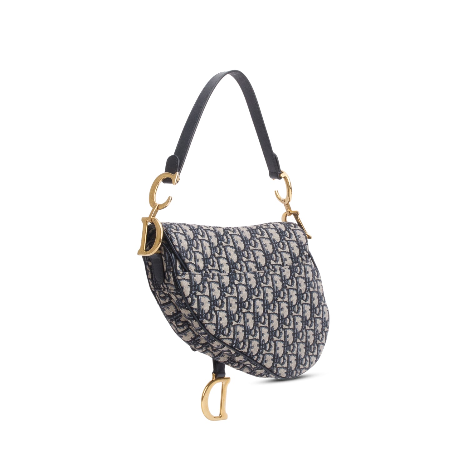 Christian Dior Oblique Medium Saddle Bag w/ Strap