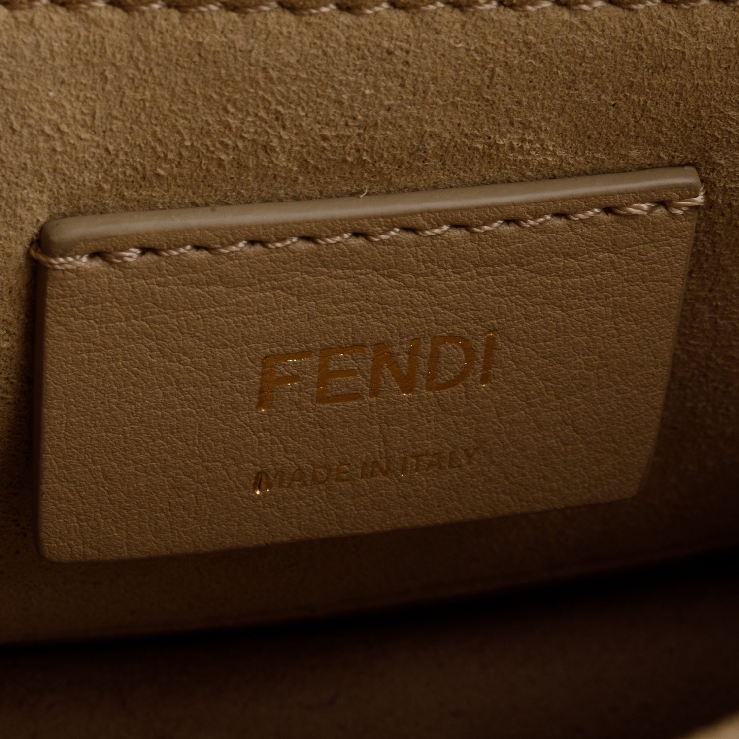 Fendi 2021 Vitello Liberty Bi-Color FF 1974 Embossed Small Kan U Shoulder Bag