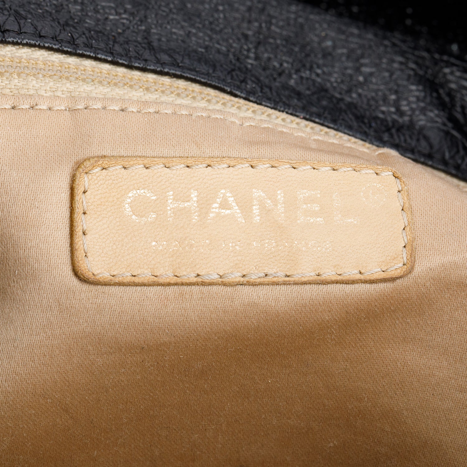 Chanel Black Vinyl Rock and Chain Medium Flap