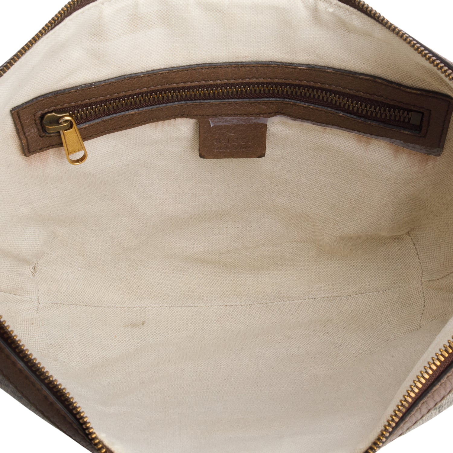 Gucci GG Supreme Monogram Textured Dollar Calfskin Web Small Ophidia Half Moon Hobo w/ Box