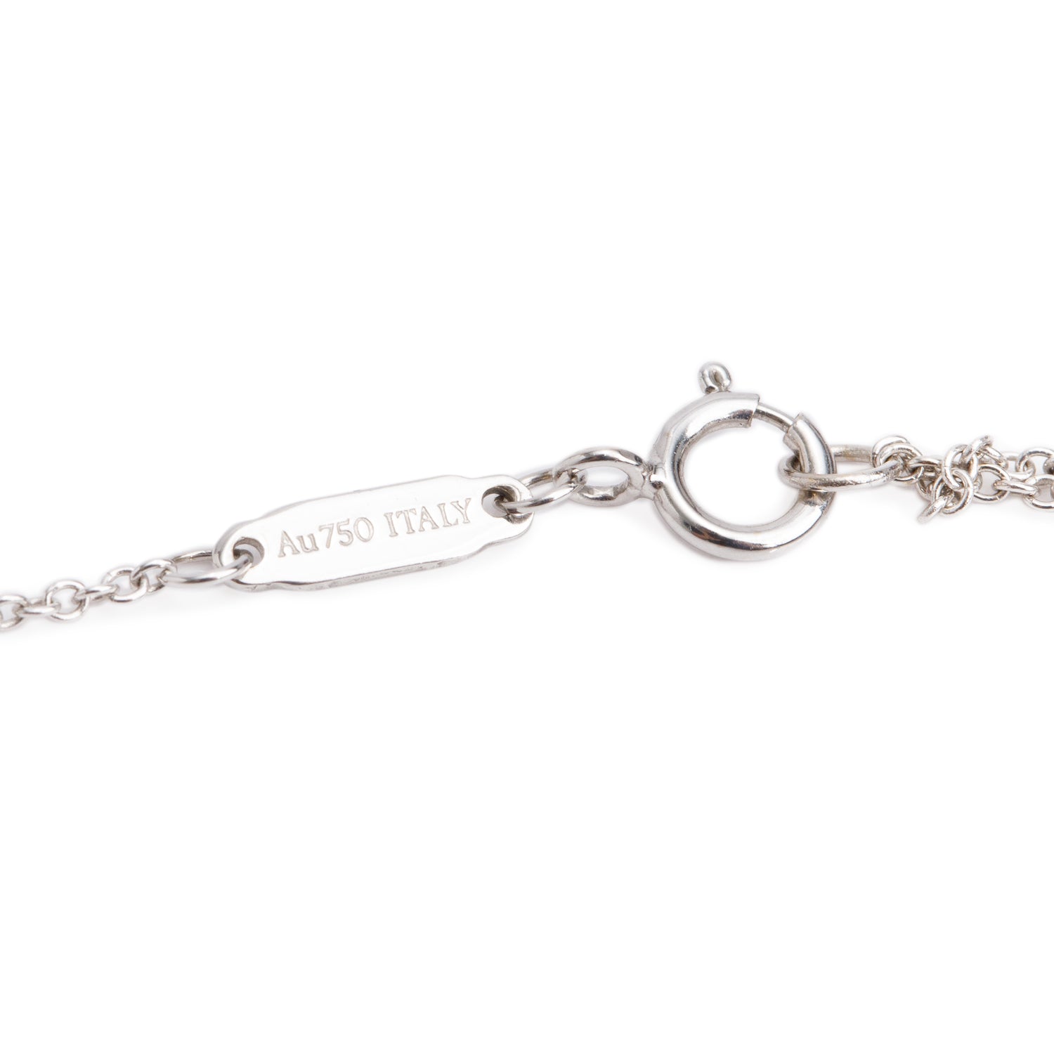 Tiffany & Co. 2023 18k White Gold Mini T Smile Diamond Pendant Necklace w/ Box & Receipt