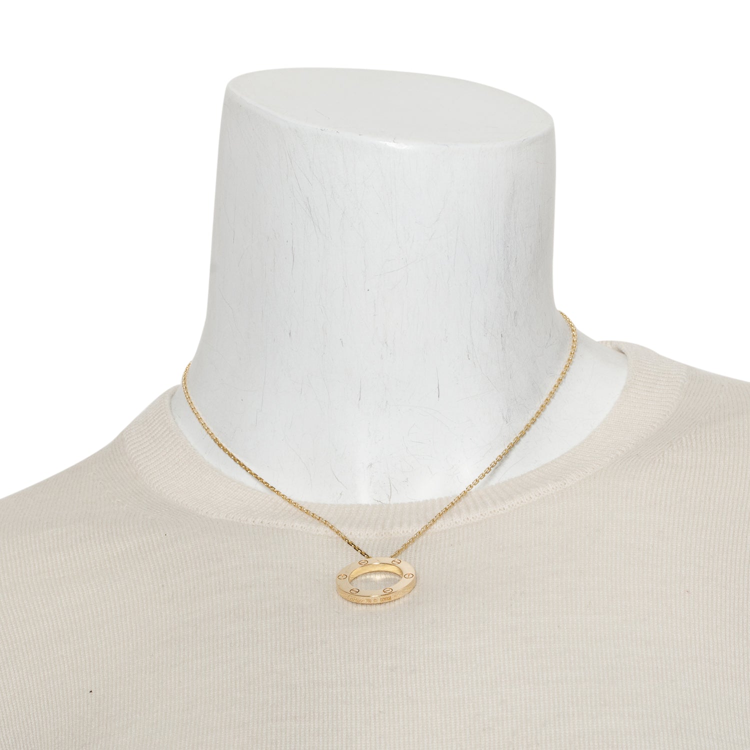 Cartier 18k Yellow Gold Love Pendant Necklace w/ Box