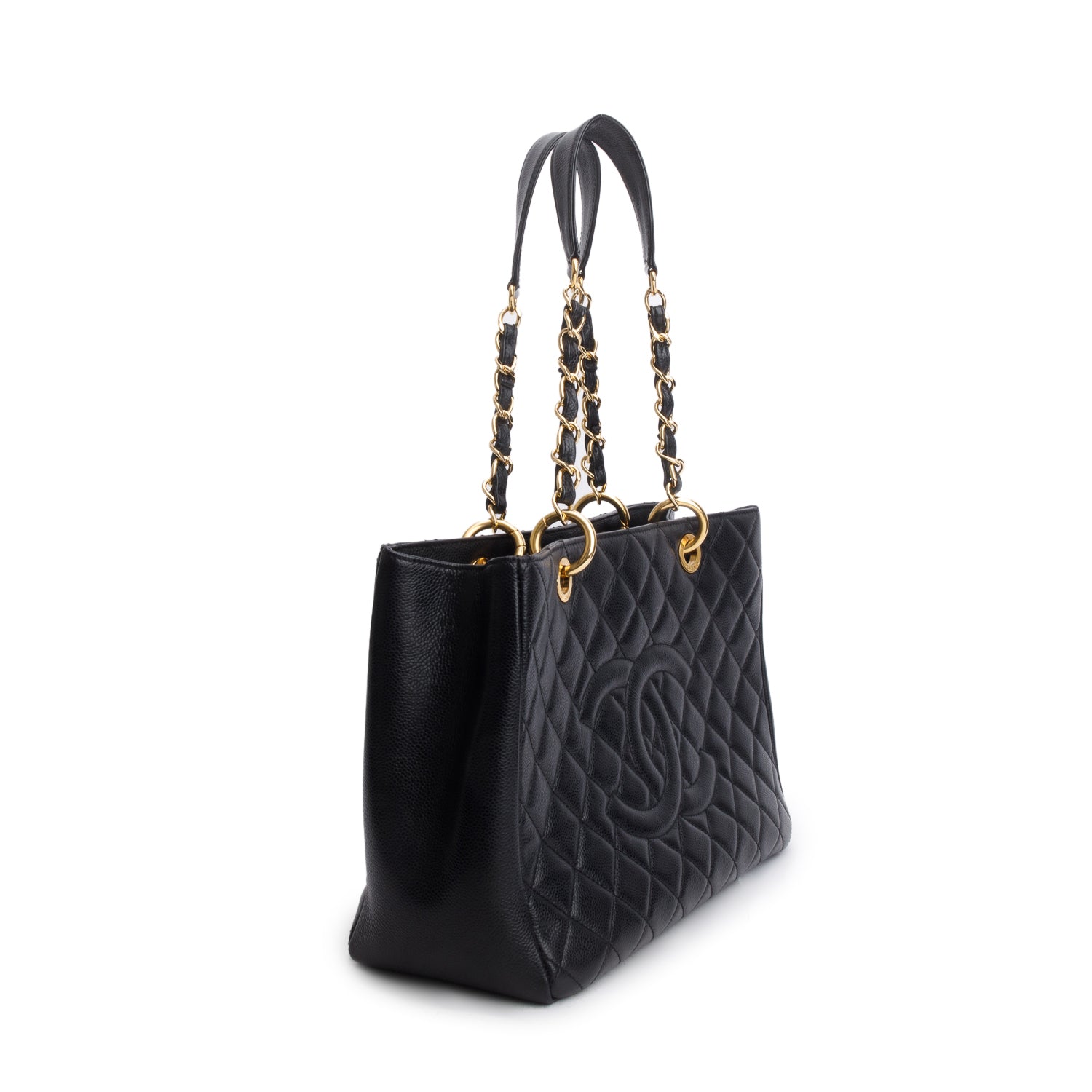 Chanel Black Caviar Leather Grand Shopping Tote (GST)