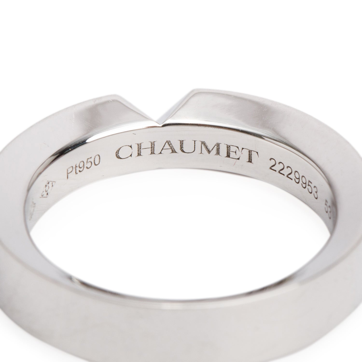 Chaumet 2023 Platinum Josephine Triomphe 4.5 MM Wedding Band Ring 53 6.5 w/ Box & Certificate