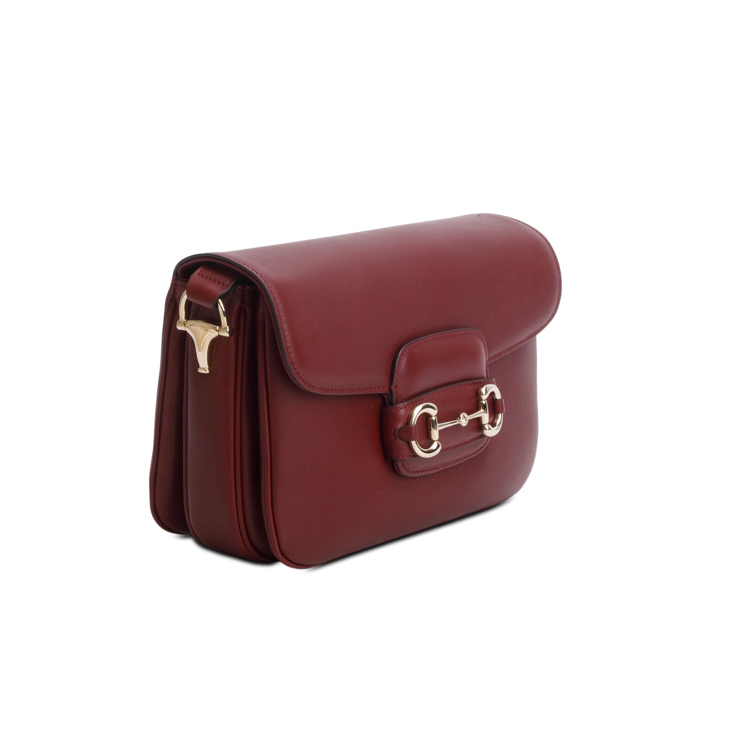 Gucci Red Soft Calfskin Horsebit 1955 Medium Shoulder Bag