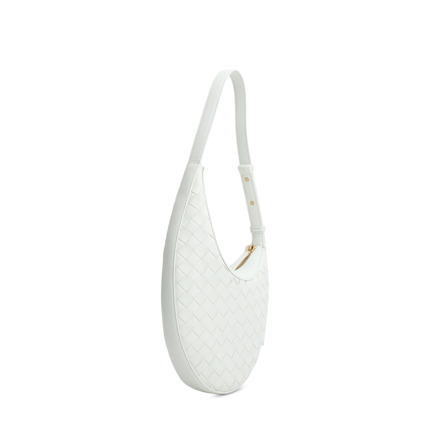 Bottega Veneta Light Green Nappa Intrecciato Small Drop Shoulder Bag