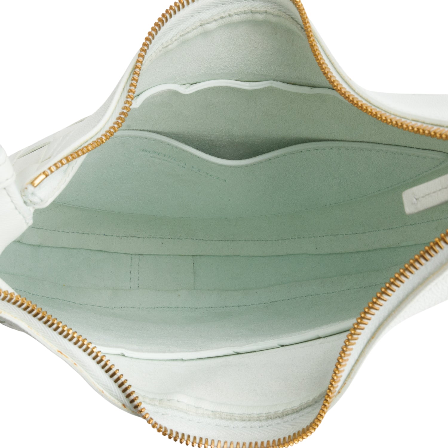 Bottega Veneta Light Green Nappa Intrecciato Small Drop Shoulder Bag