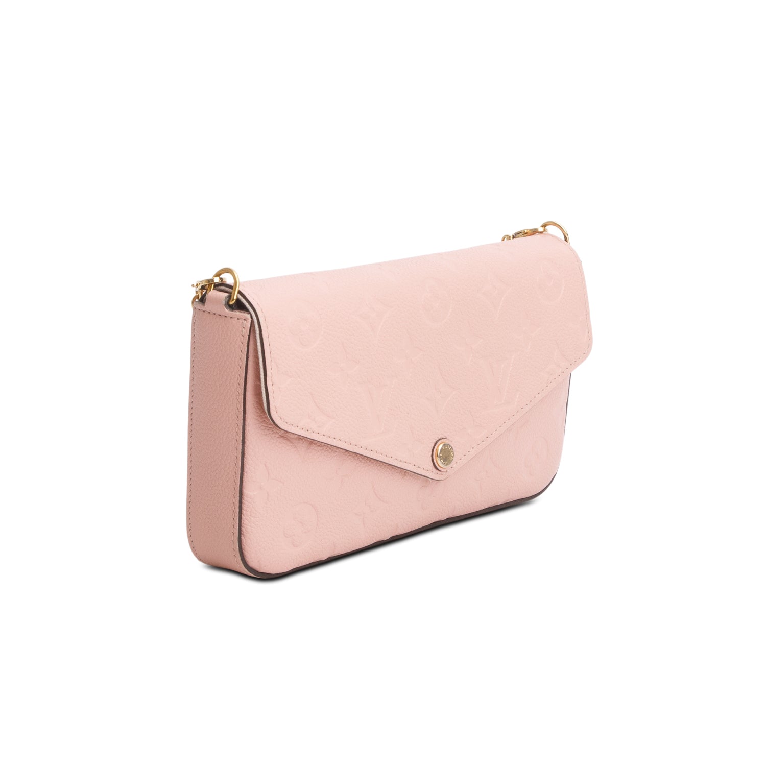 Louis Vuitton Pink Monogram Empreinte Leather Felicie Pochette w/ Receipt