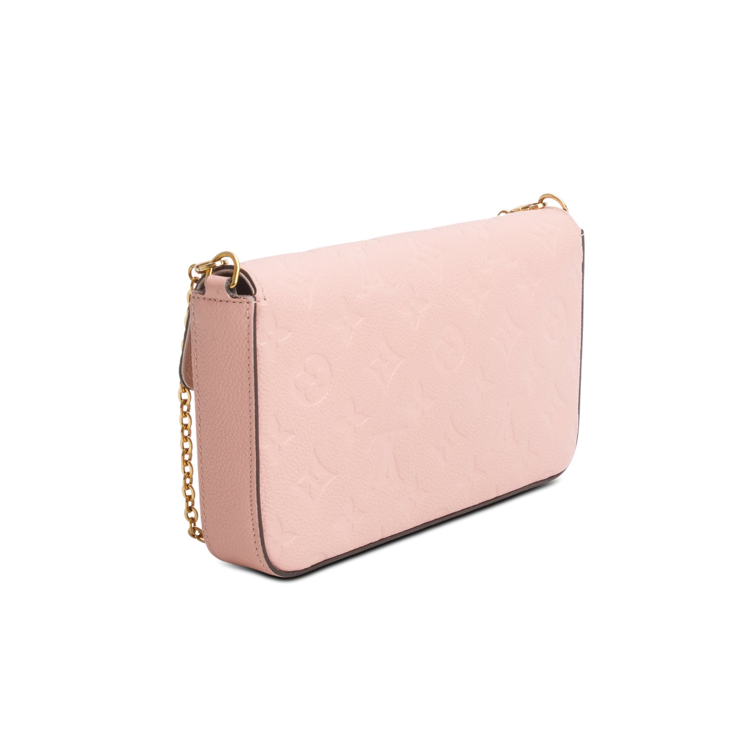 Louis Vuitton Pink Monogram Empreinte Leather Felicie Pochette w/ Receipt