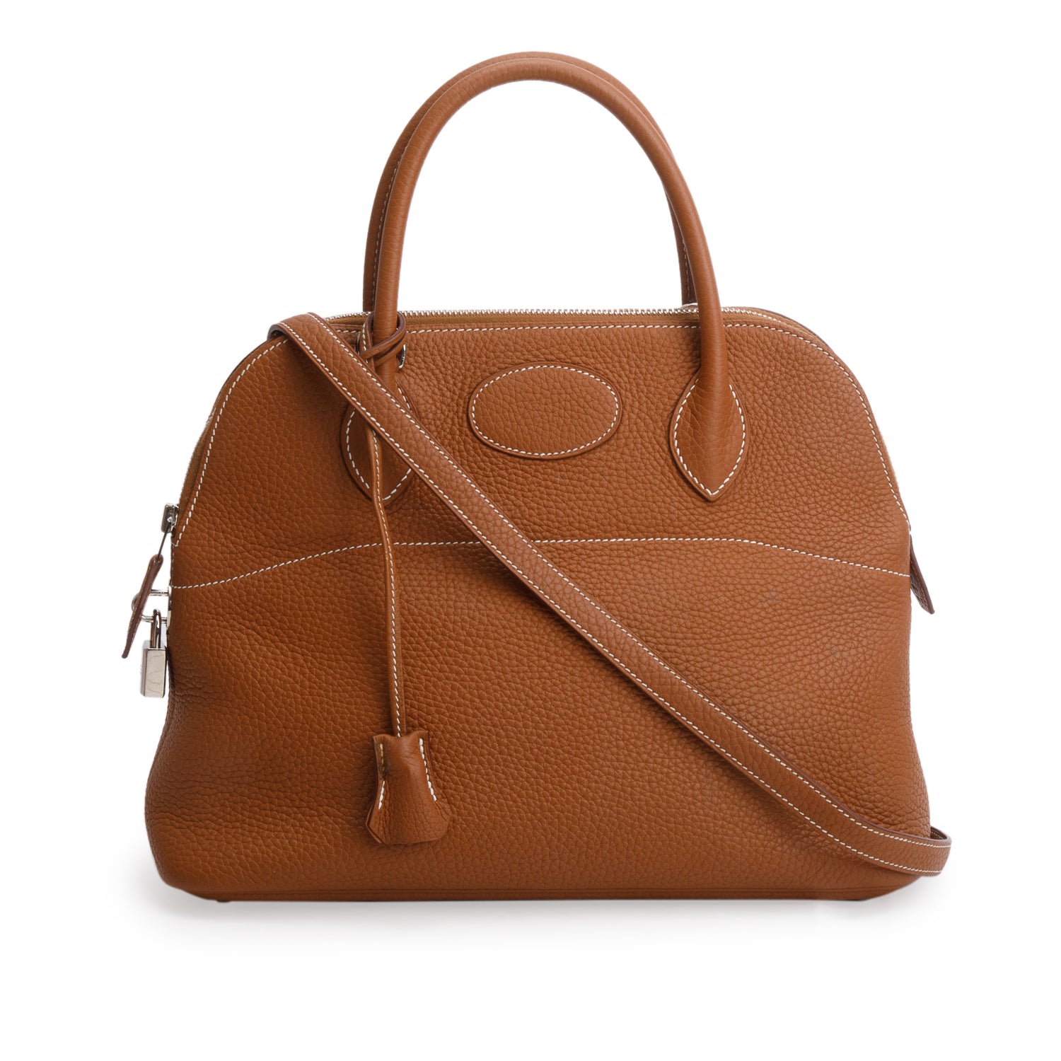 Hermes Gold Taurillon Clemence Bolide 31 w/ Strap