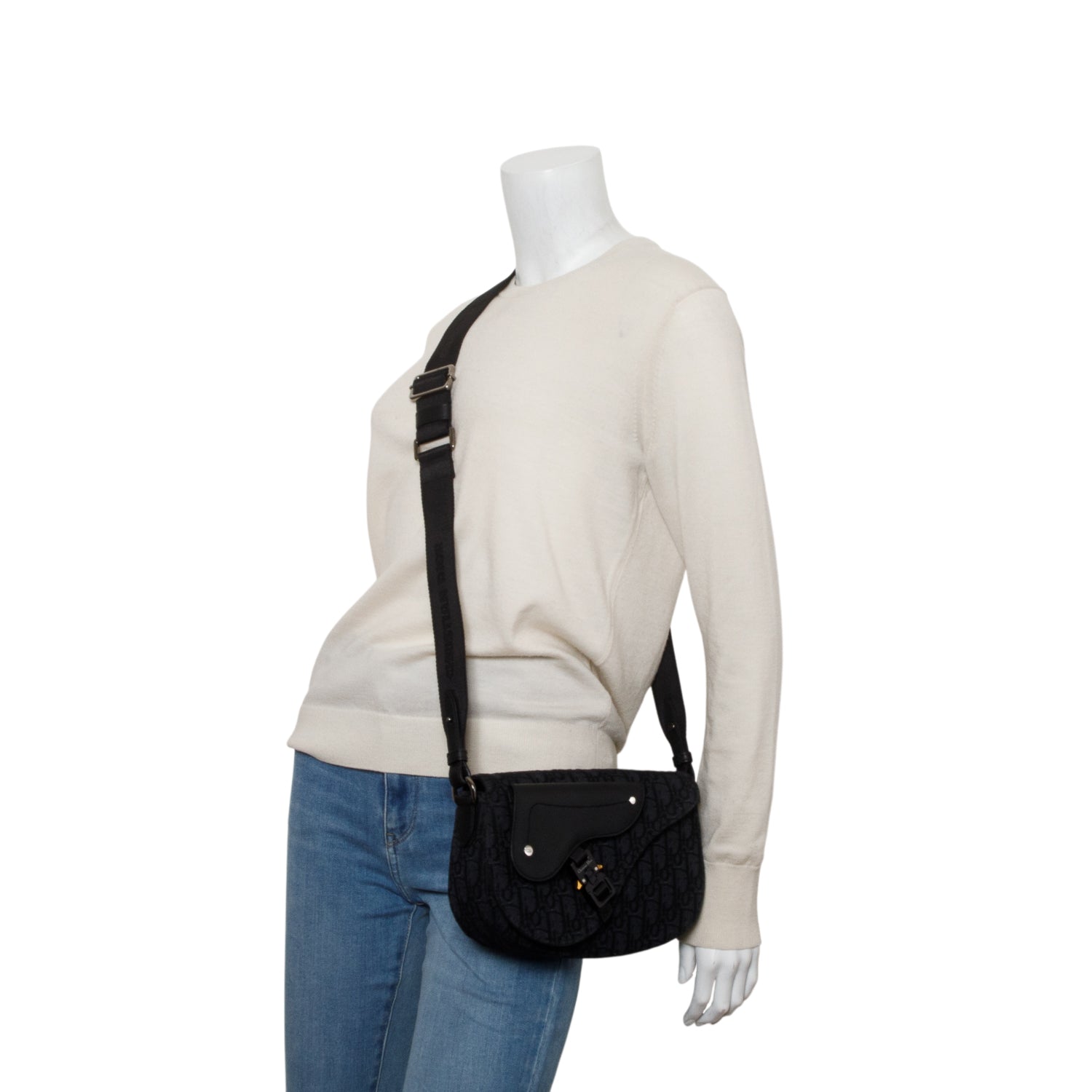 Christian Dior 2024 Black Oblique Saddle Messenger Pouch
