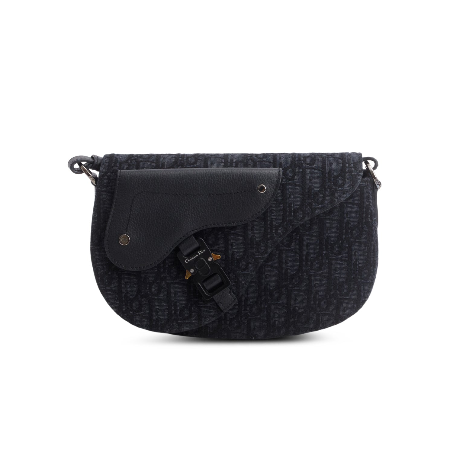 Christian Dior 2024 Black Oblique Saddle Messenger Pouch