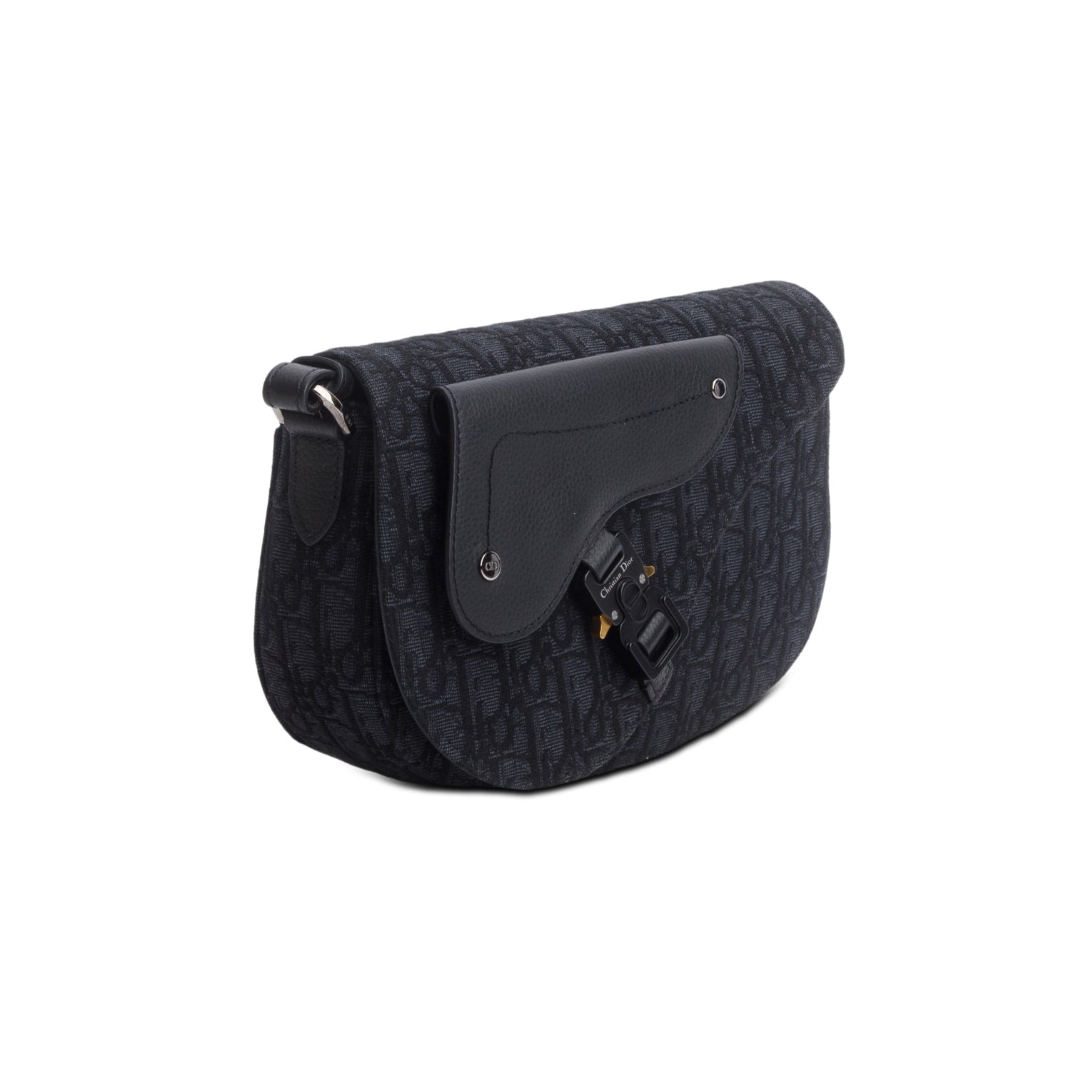Christian Dior 2024 Black Oblique Saddle Messenger Pouch